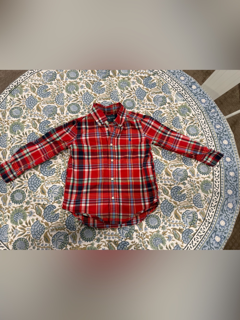 Ralph Lauren Classic Red Plaid Button-Down Kids Shirt